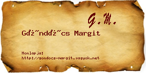 Göndöcs Margit névjegykártya